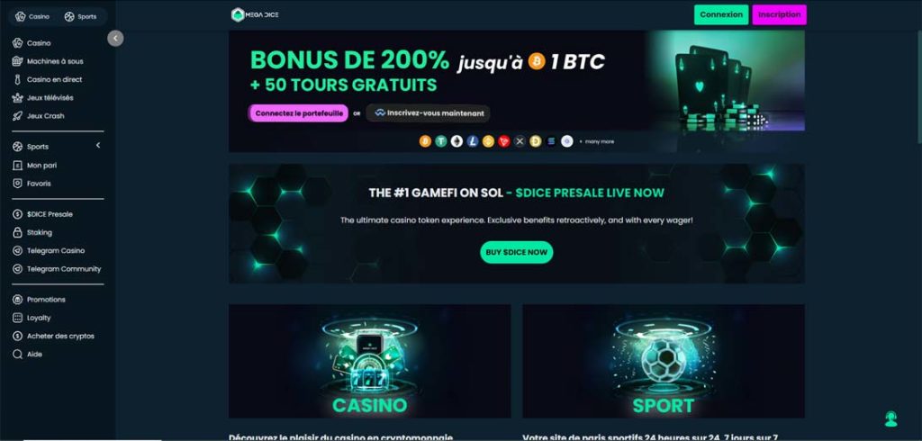 Meilleur casino en ligne 2024 : Mega Dice